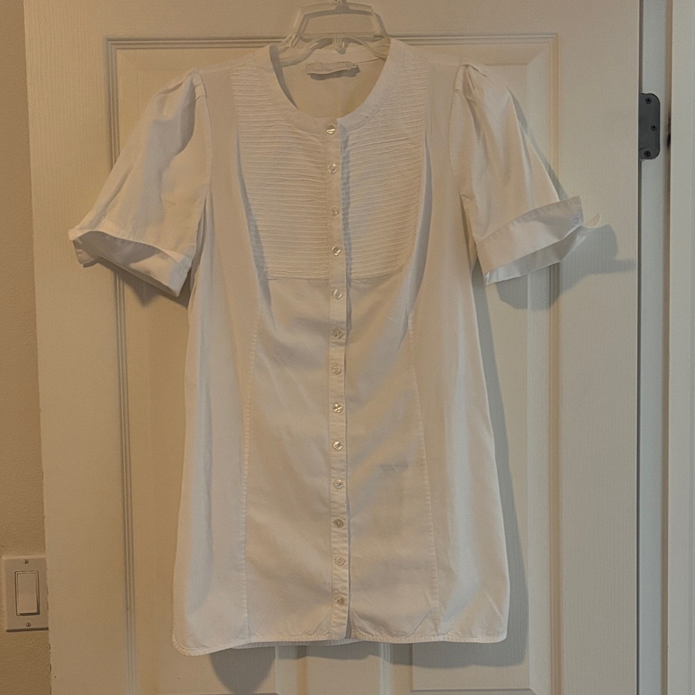 Anne Fontaine Antoinette Classic White Button-Down Shirt Sz 42/M 8-10